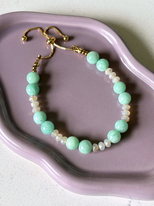 Amazonite and Moonstone Bracelet