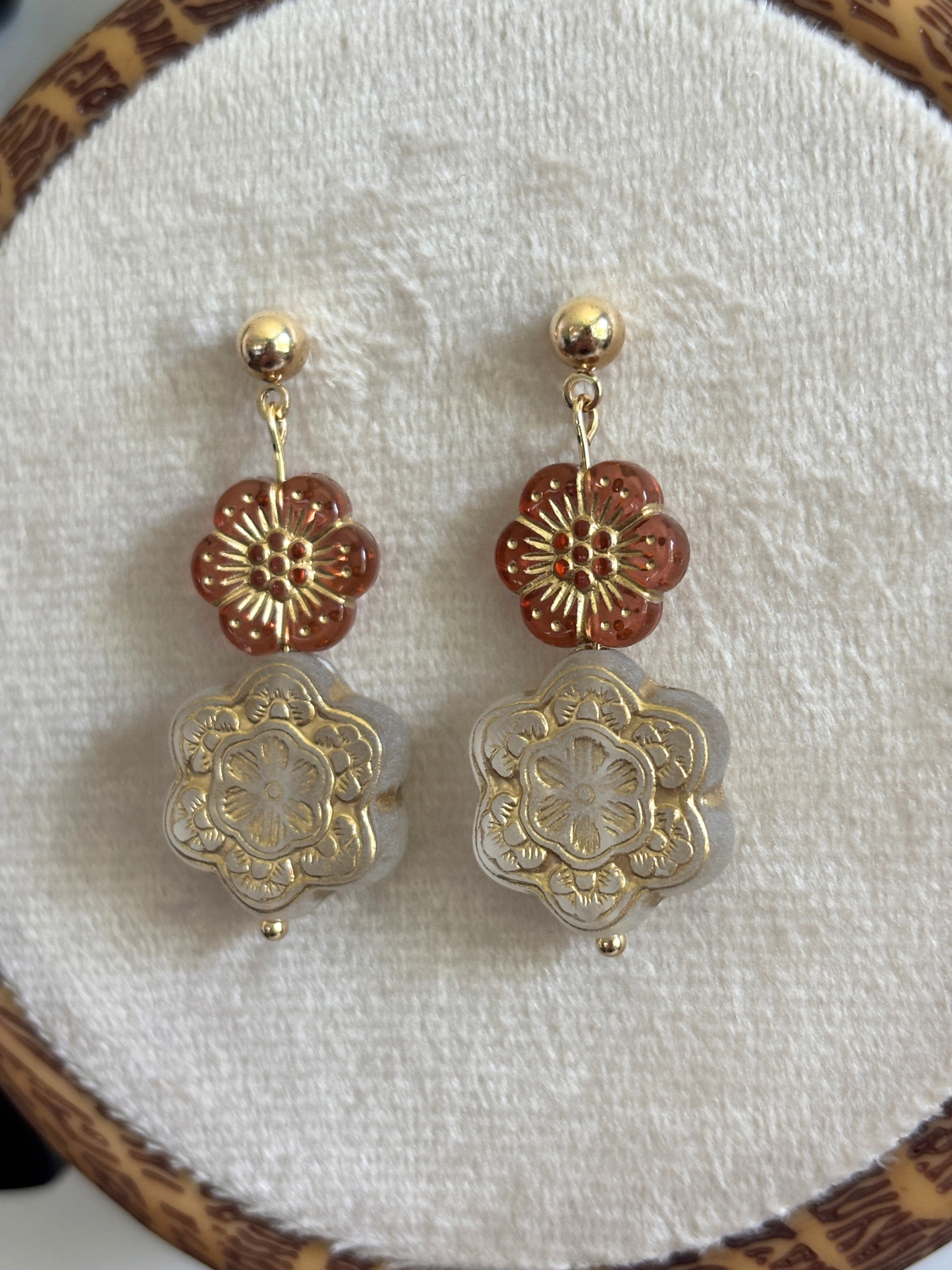 Bronze Floral Earrings