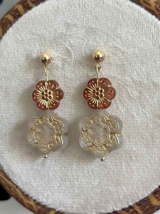 Bronze Floral Earrings
