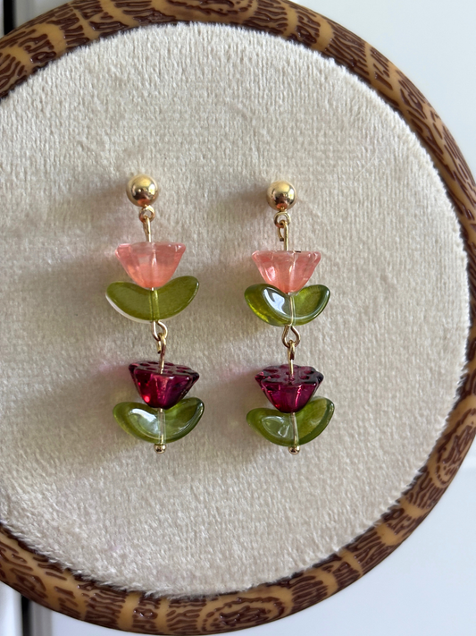 Double Flower Earring