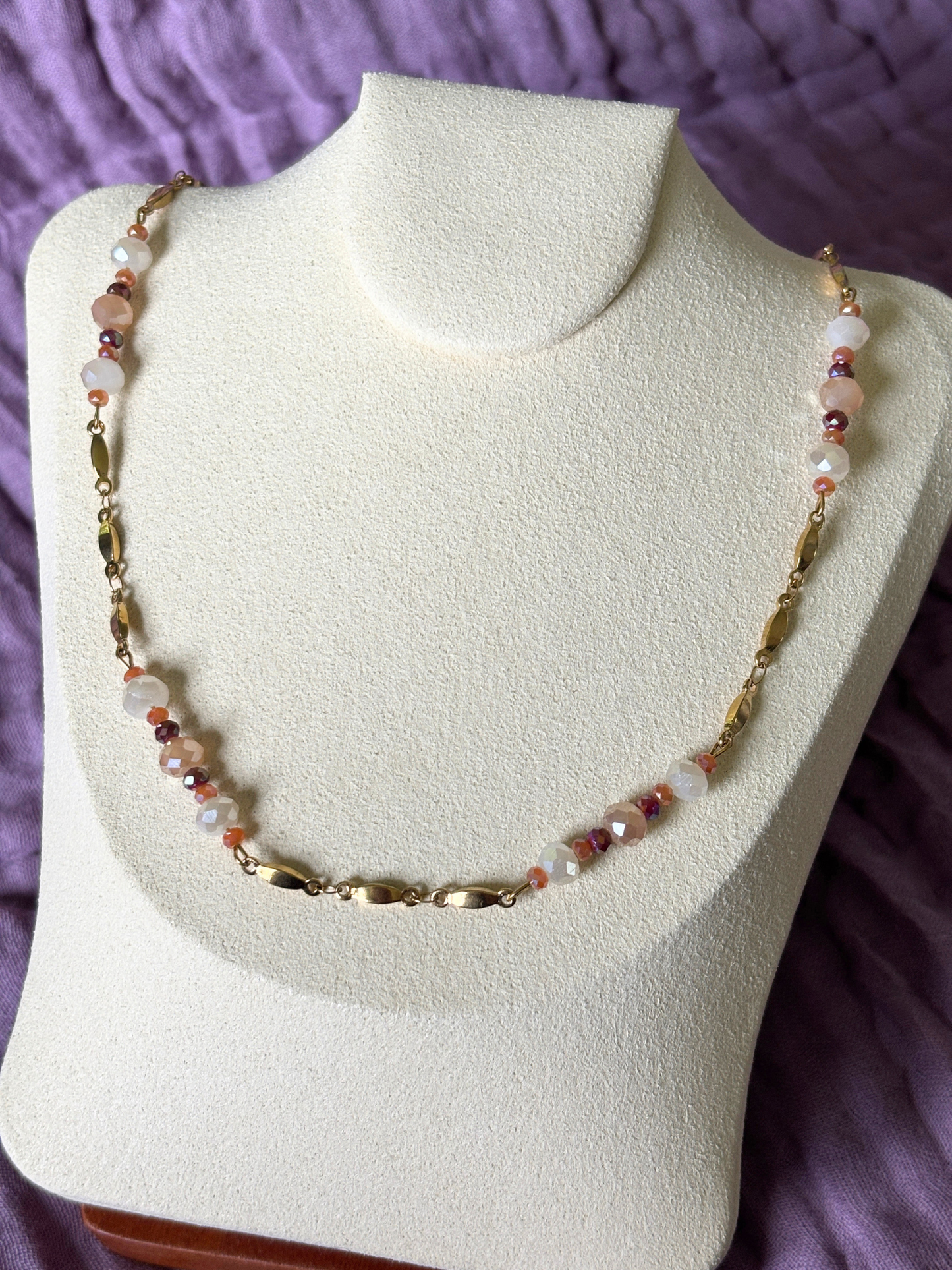 Fall Beaded Chain Necklace