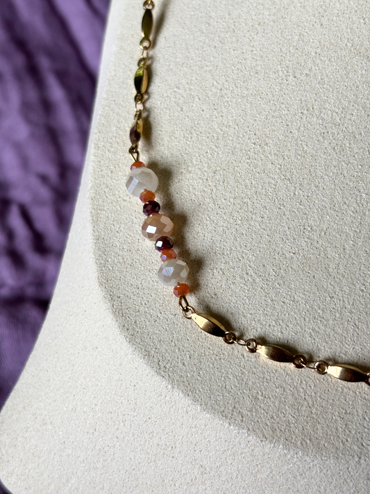 Fall Beaded Chain Necklace
