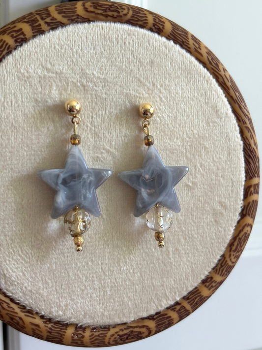 Foggy Star Earrings