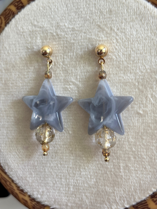 Foggy Star Earrings