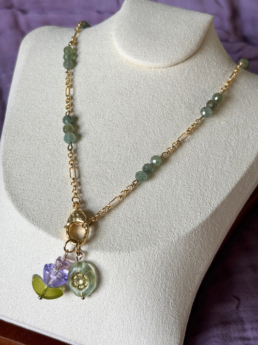 Green Apatite Chain Necklace