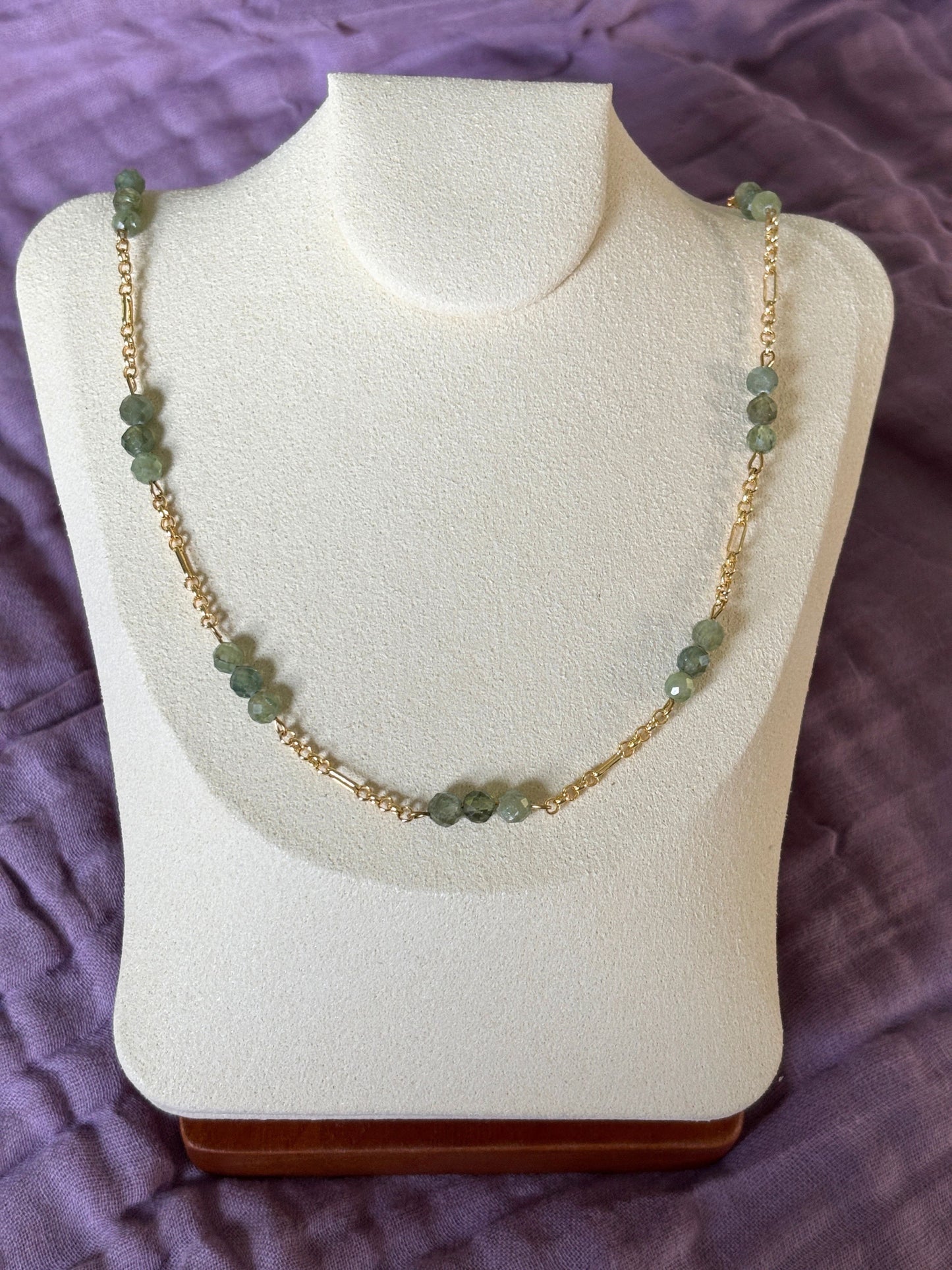 Green Apatite Chain Necklace
