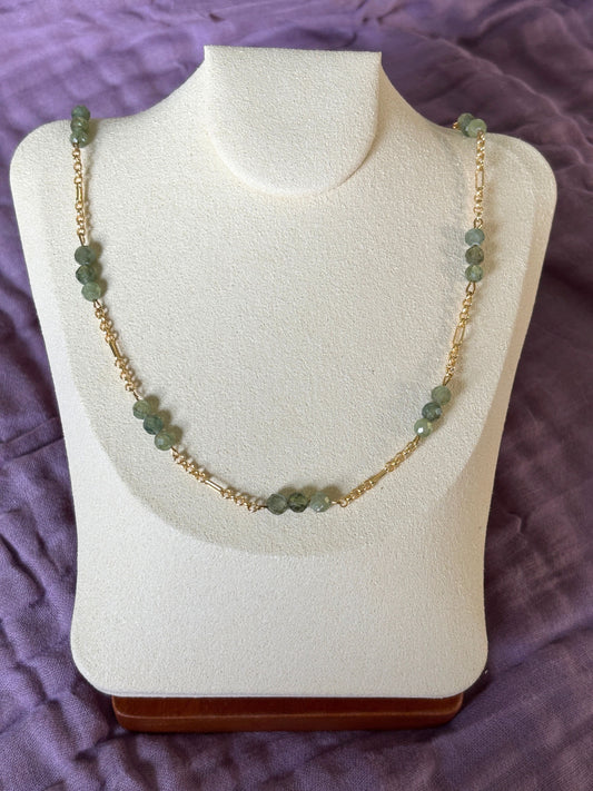 Green Apatite Chain Necklace