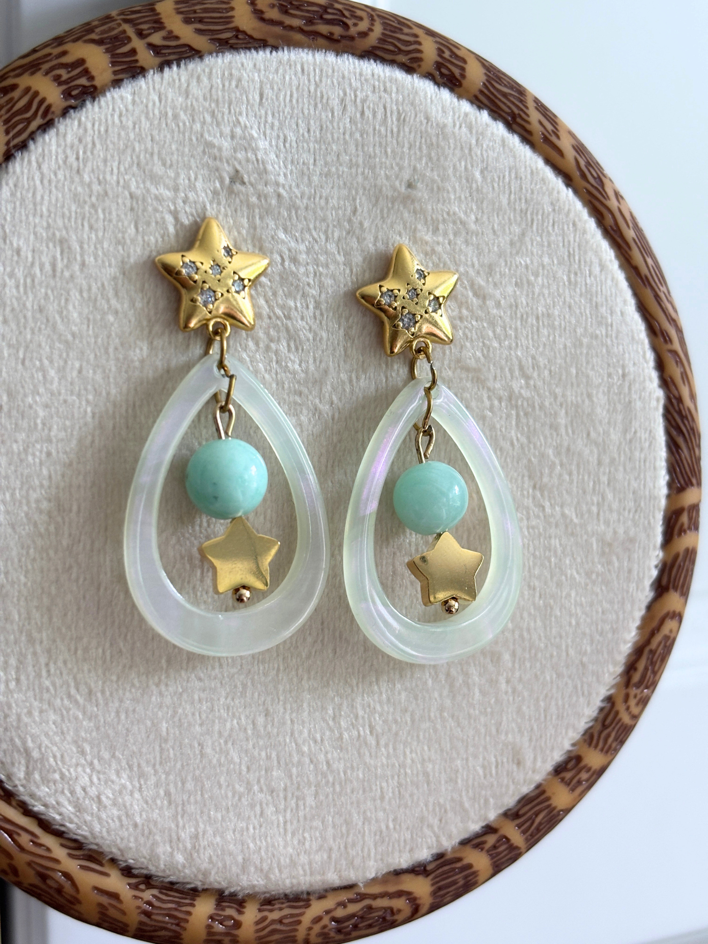Iridescent Amazonite Earrings