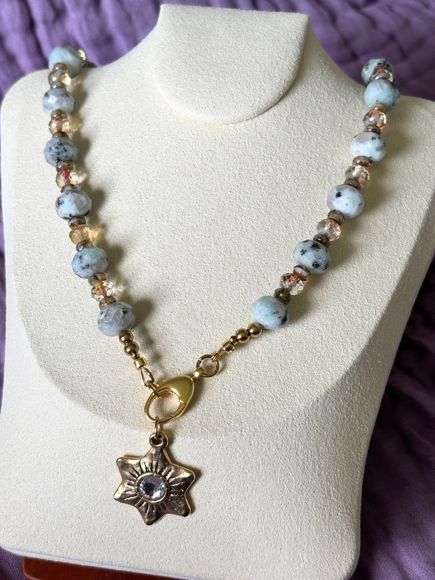 Chunky Kiwi Jasper Necklace