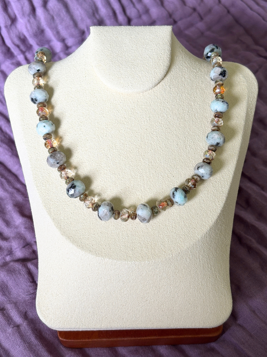 Chunky Kiwi Jasper Necklace