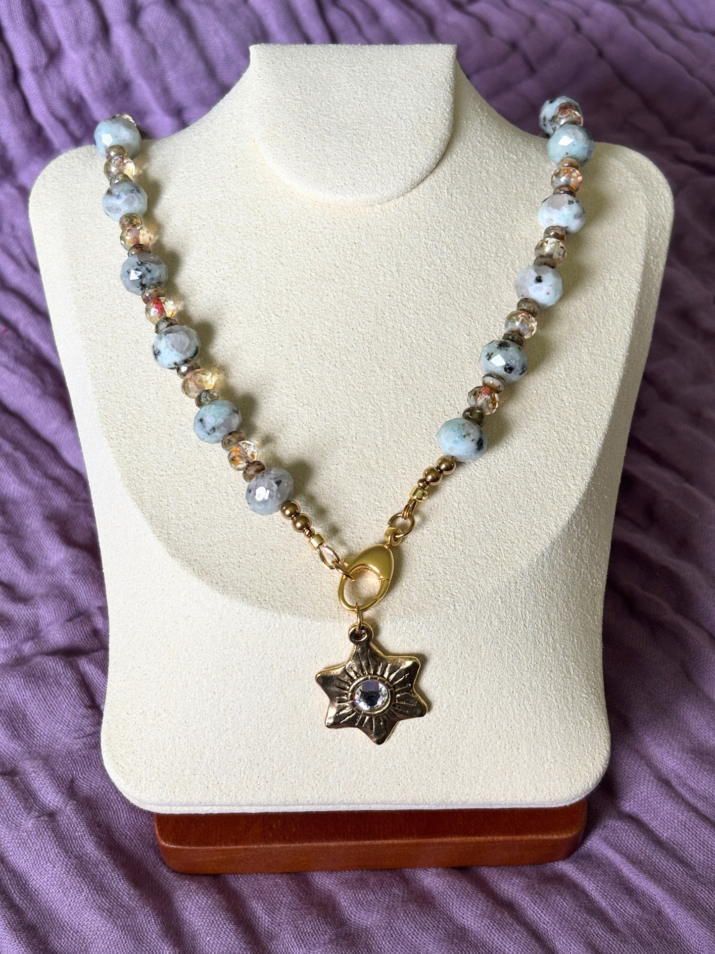 Chunky Kiwi Jasper Necklace