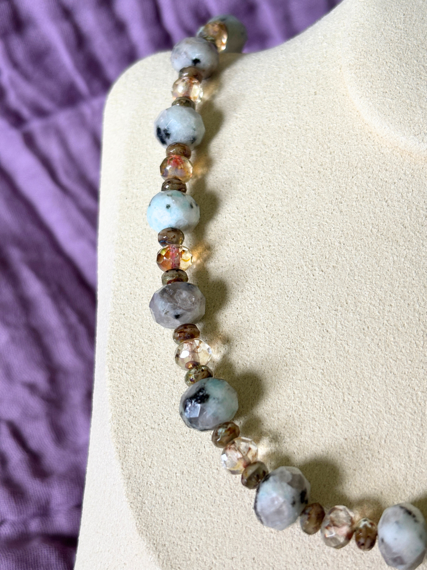 Chunky Kiwi Jasper Necklace