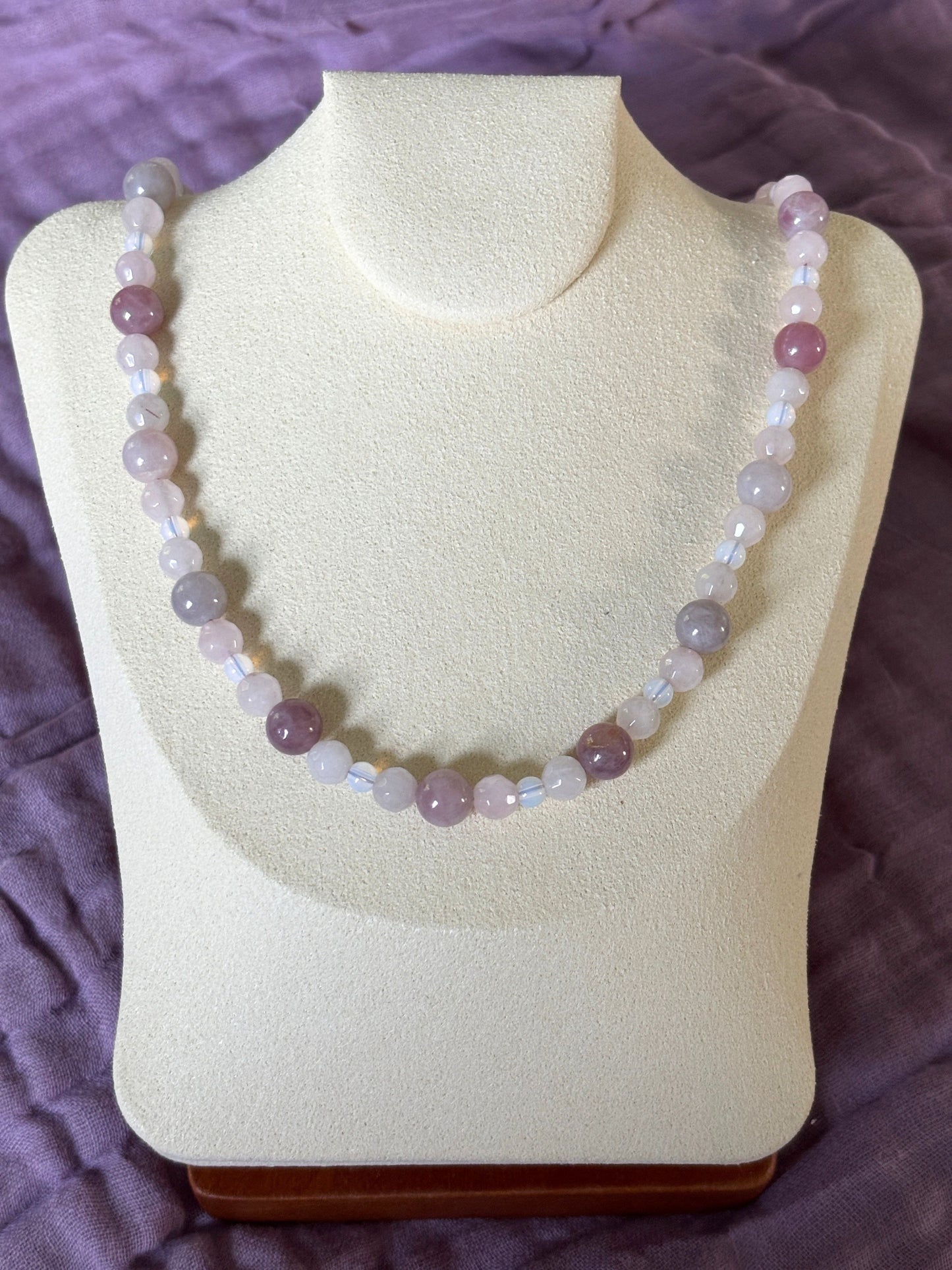 Madagascar Rose Quartz and Opalite Necklace