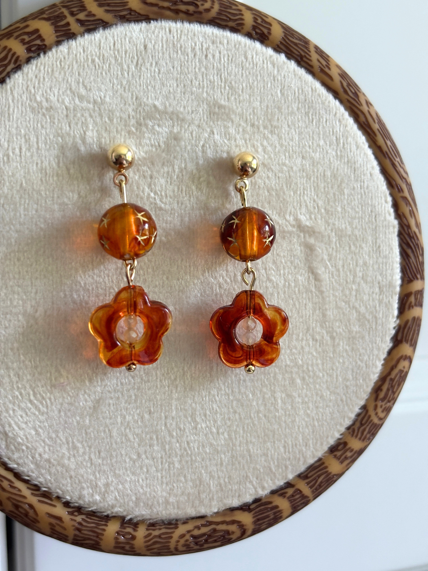 Tortoise Flower Earring